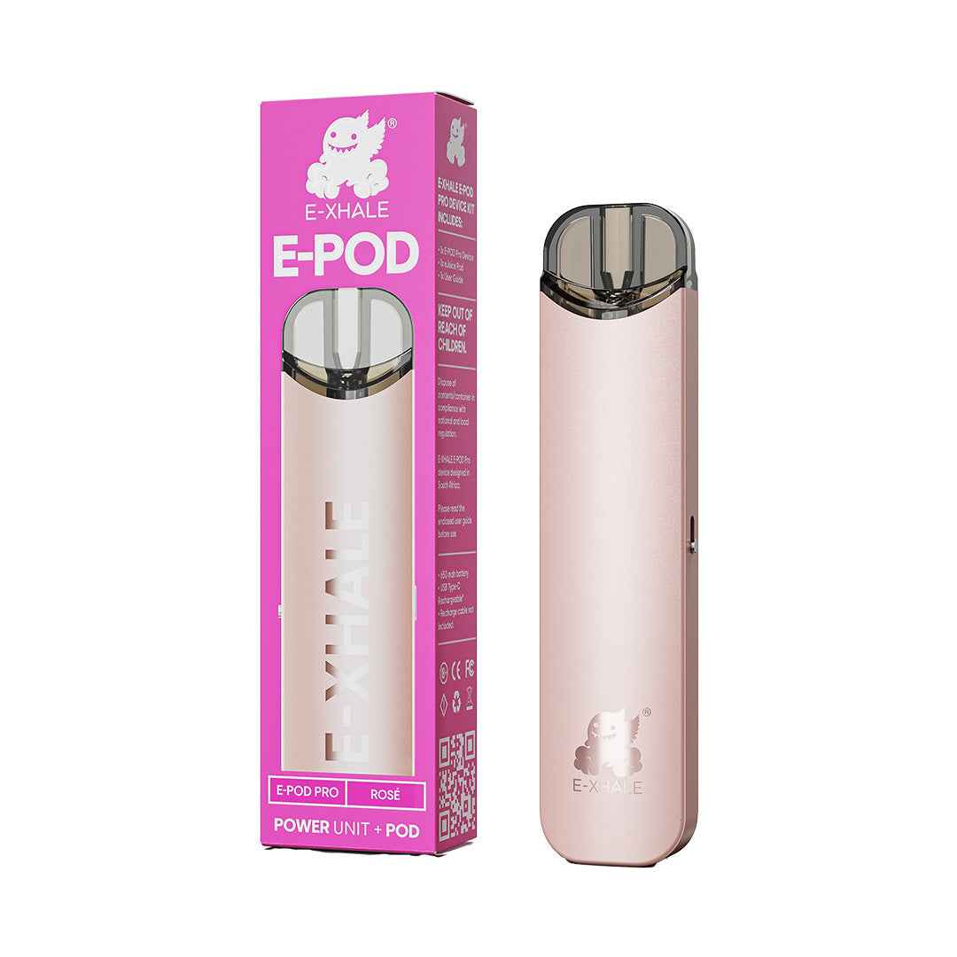 E-Pod Pro Device Kit - Rosé 650mAh Open-Pod System: 10 Pack – E-XHALE