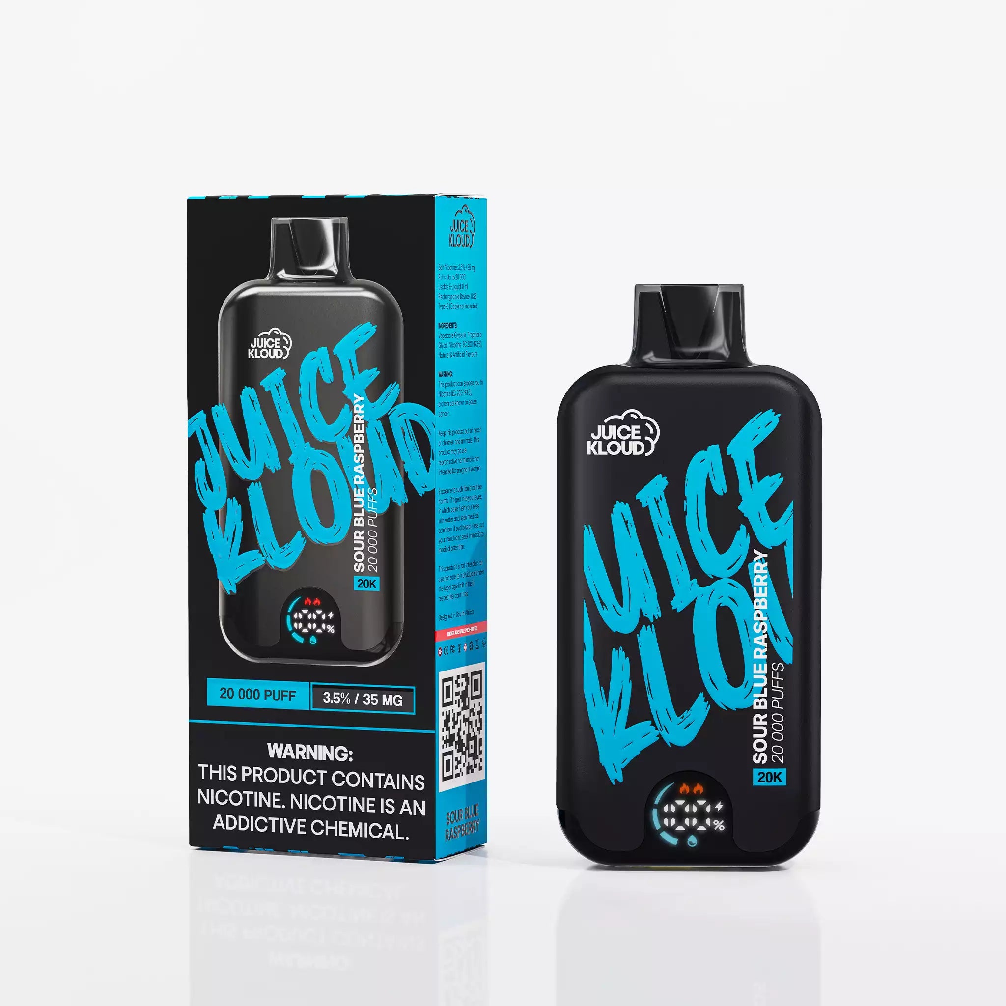 Juice Kloud® Sour Blue Raspberry 20 000 Puff Vape – E-XHALE